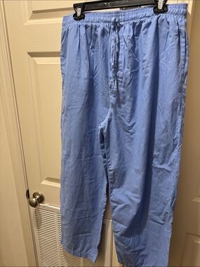 Men's Light Blue Elastic-Waist Lounge Joggers